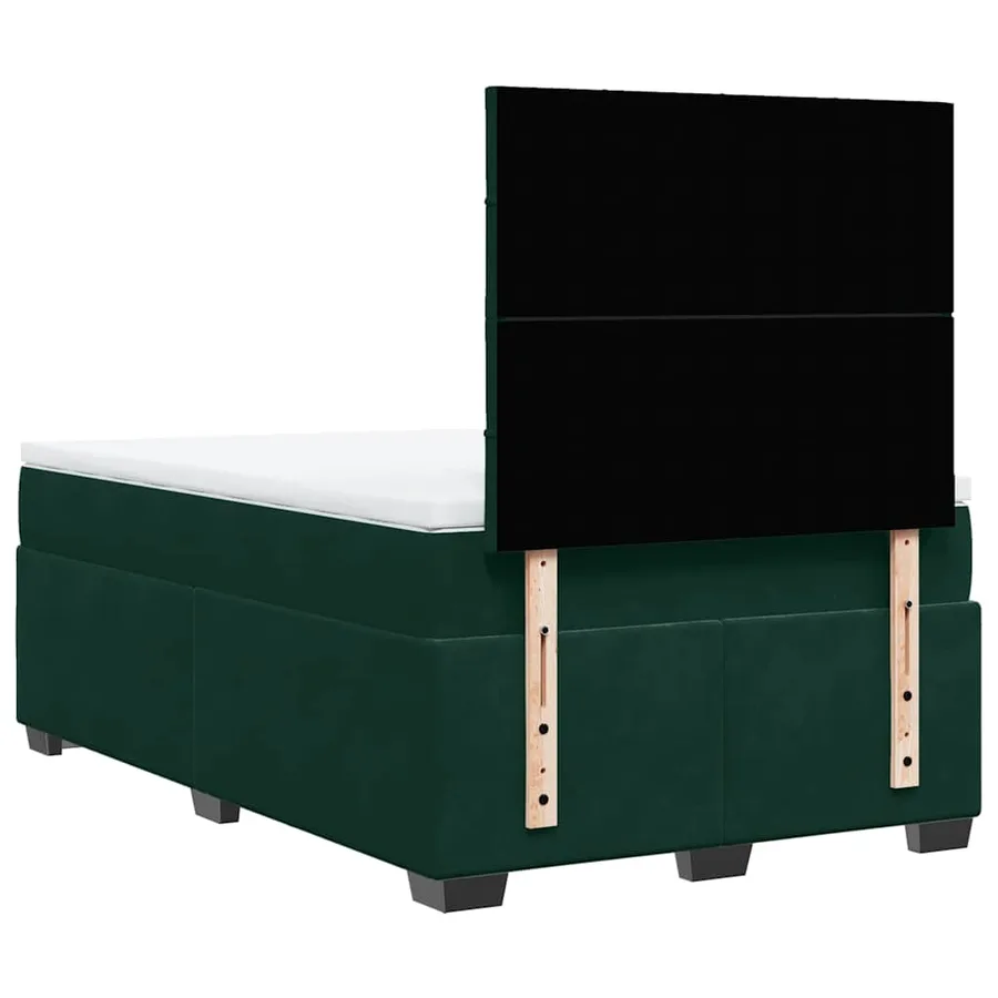 Sommier à lattes de lit et matelas Vert foncé 120x200cm Velours - 10