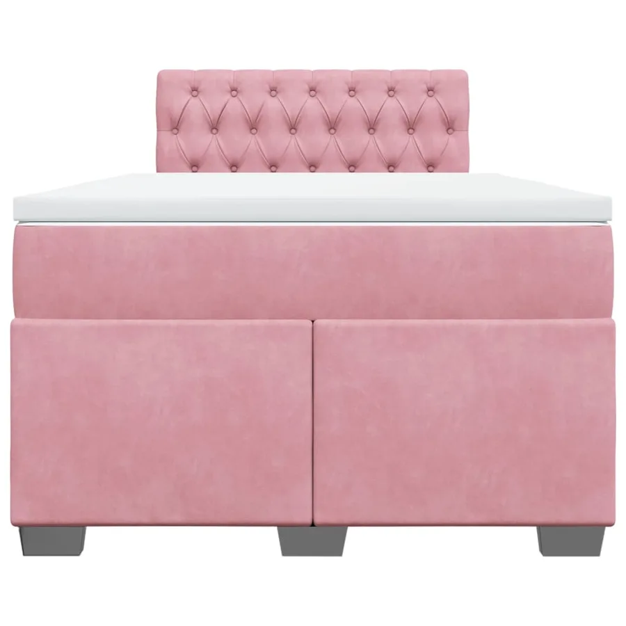 Sommier à lattes de lit avec matelas Rose 120x200 cm Velours - 6