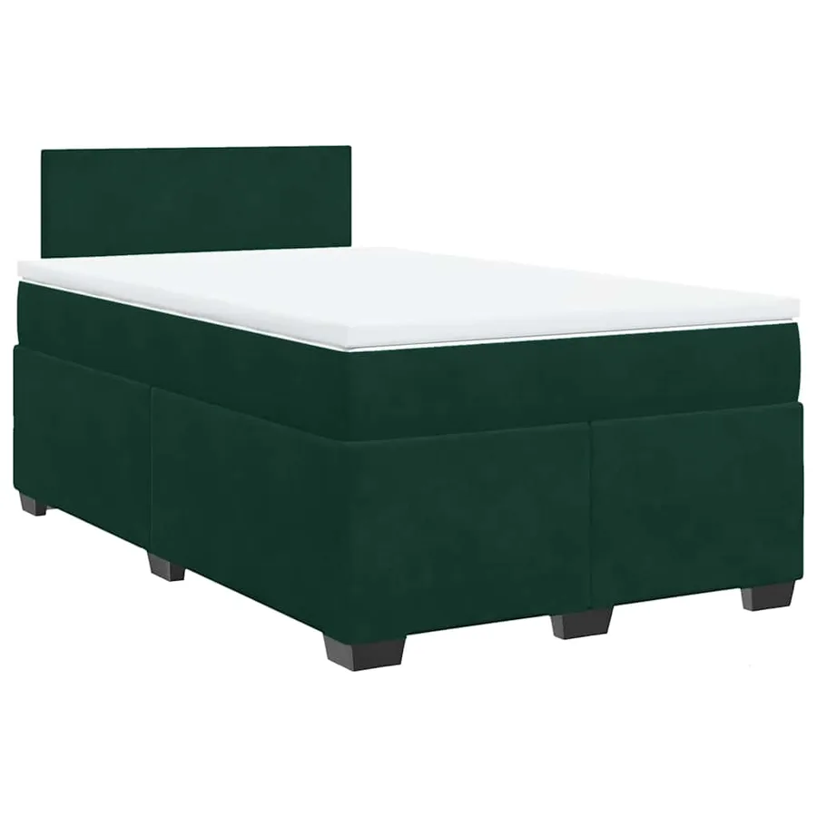 Sommier à lattes de lit et matelas Vert foncé 120x200cm Velours - 3