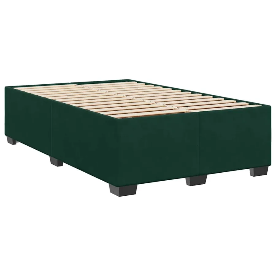 Sommier à lattes de lit et matelas Vert foncé 120x200cm Velours - 7