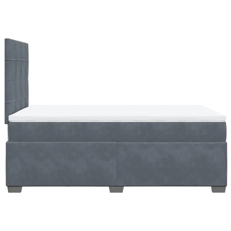 Sommier à lattes de lit et matelas Gris foncé 120x200cm Velours - 11