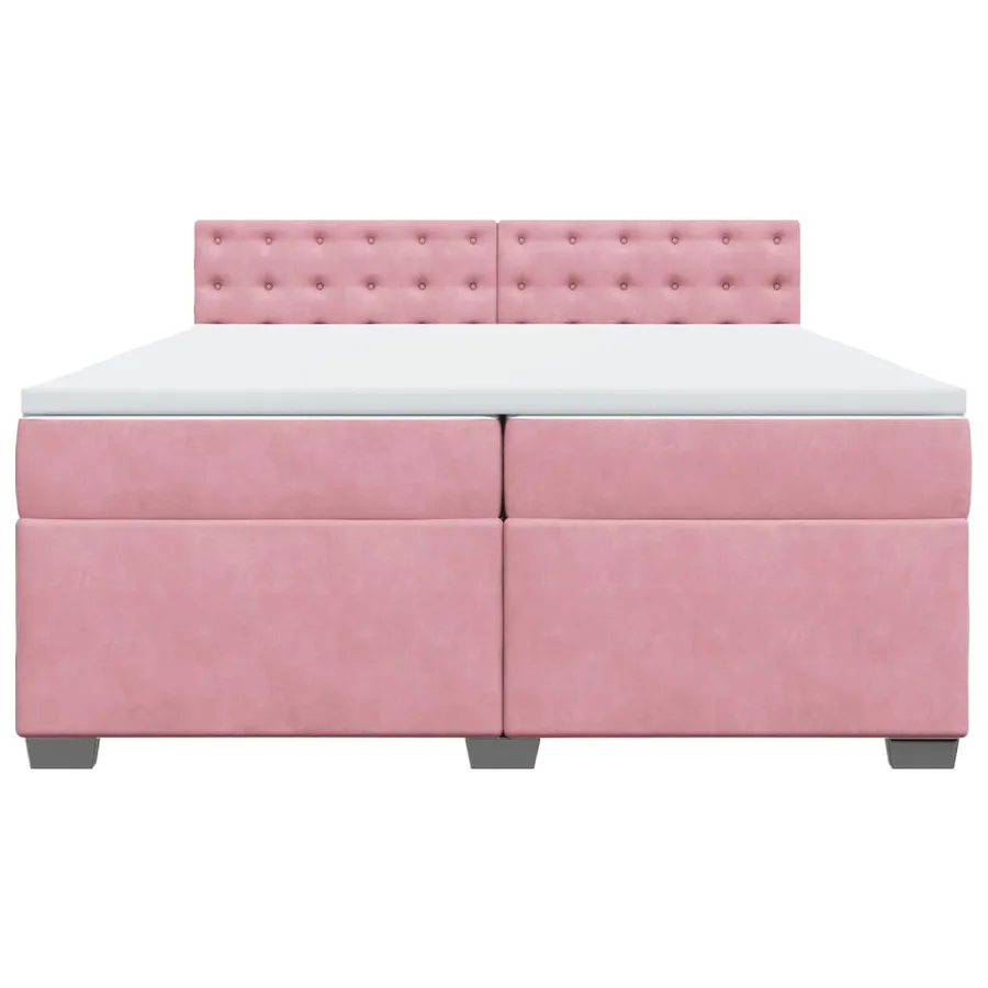 Sommier à lattes de lit avec matelas Rose 200x200 cm Velours - 6