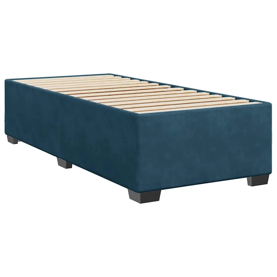 Sommier à lattes de lit avec matelas Bleu foncé 100x200 cm - 5