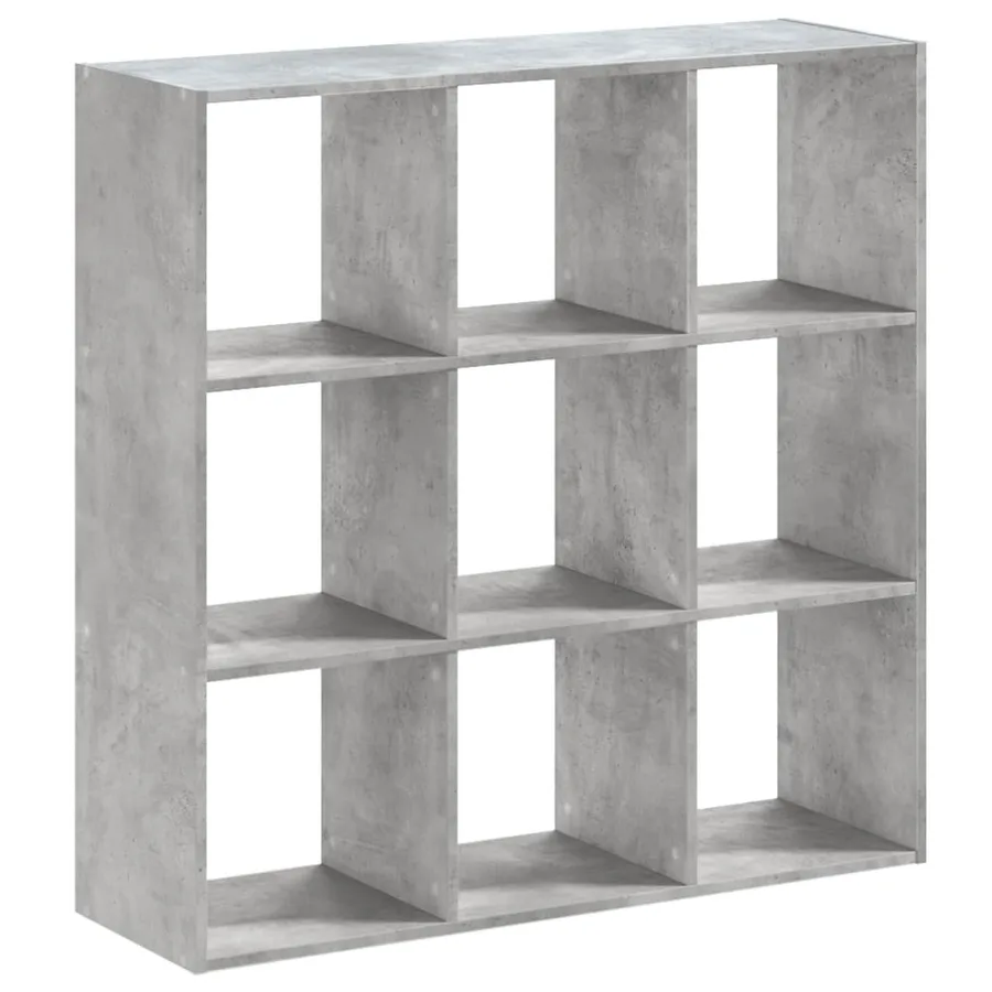 Bibliothèque gris béton 102x32x102 cm bois d'ingénierie - 2