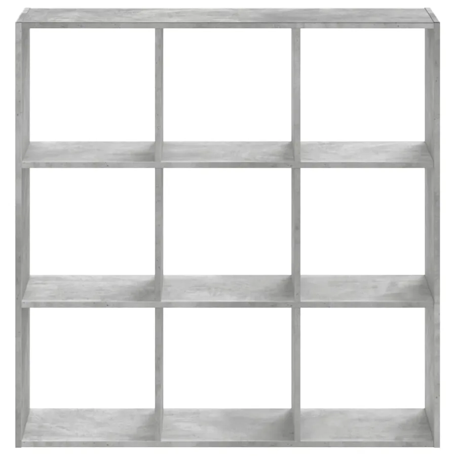 Bibliothèque gris béton 102x32x102 cm bois d'ingénierie - 4