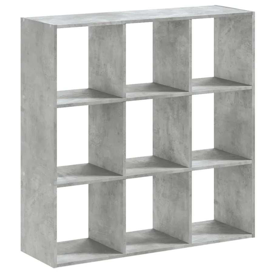 Bibliothèque gris béton 102x32x102 cm bois d'ingénierie - 5