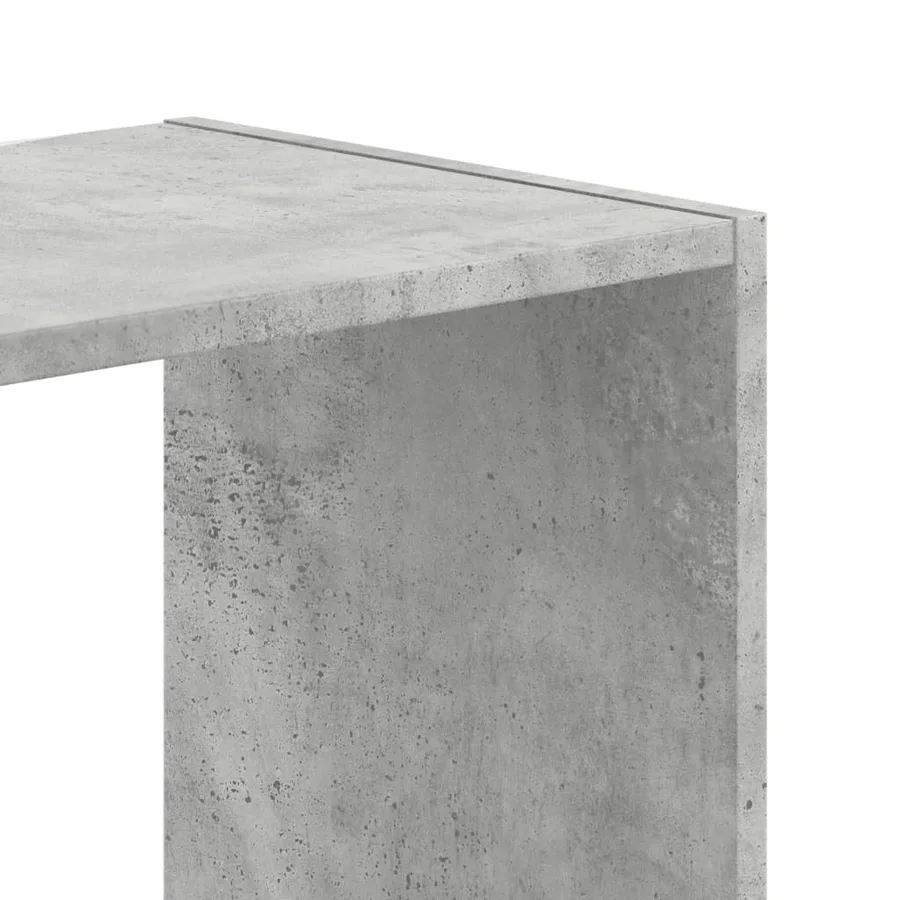 Bibliothèque gris béton 102x32x102 cm bois d'ingénierie - 7