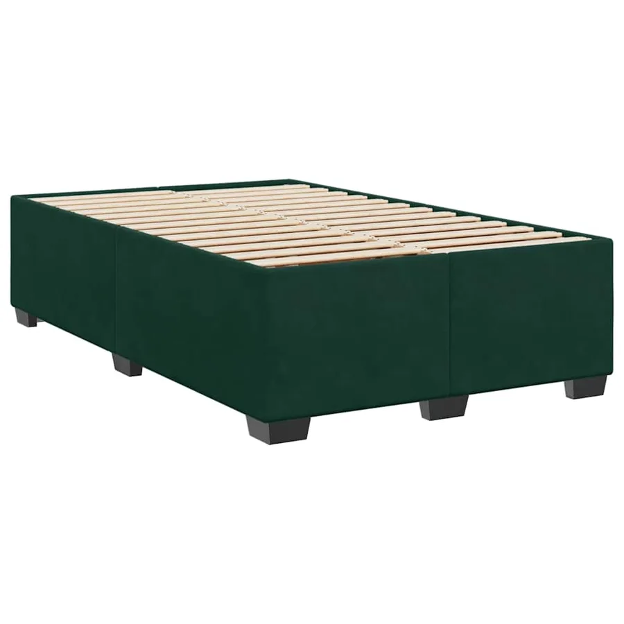 Sommier à lattes de lit avec matelas vert foncé 120x190 cm - 5