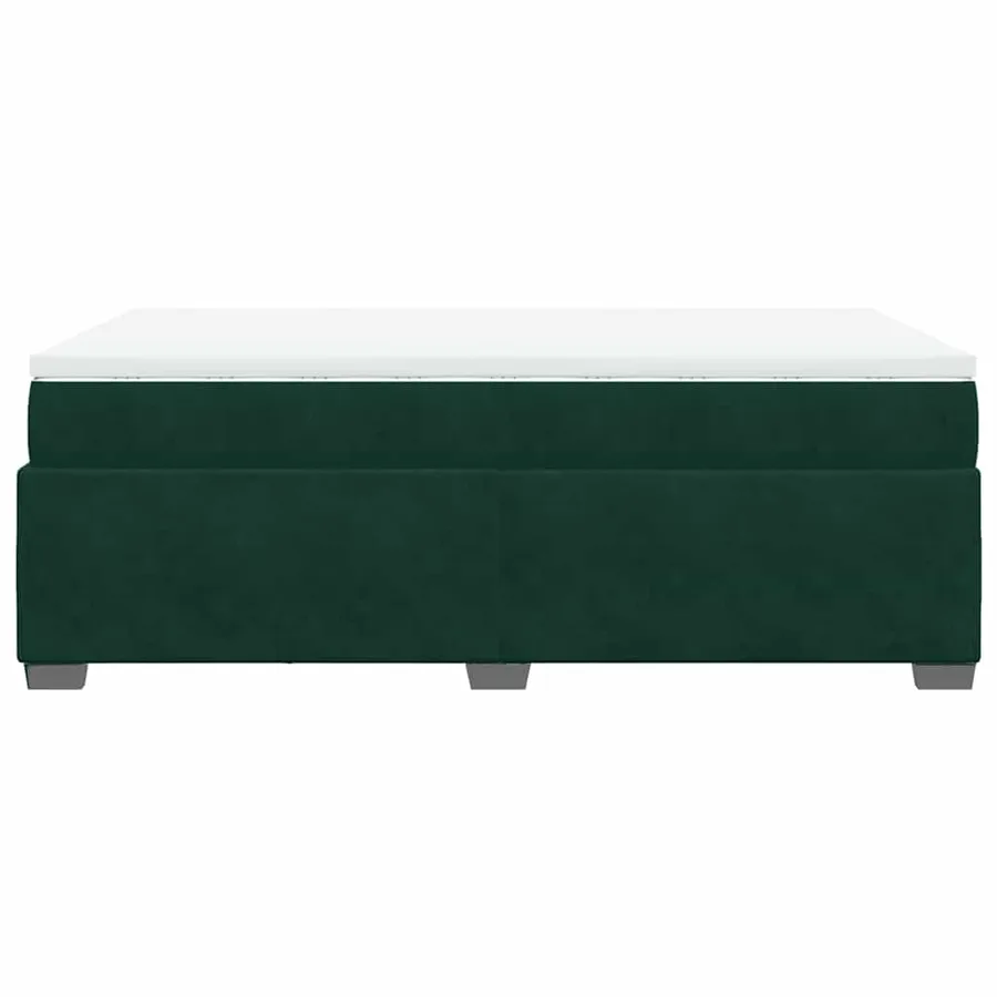 Sommier à lattes de lit avec matelas vert foncé 120x190 cm - 8