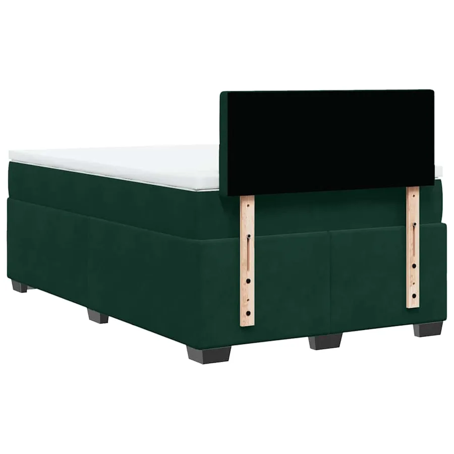 Sommier à lattes de lit avec matelas vert foncé 120x190 cm - 10