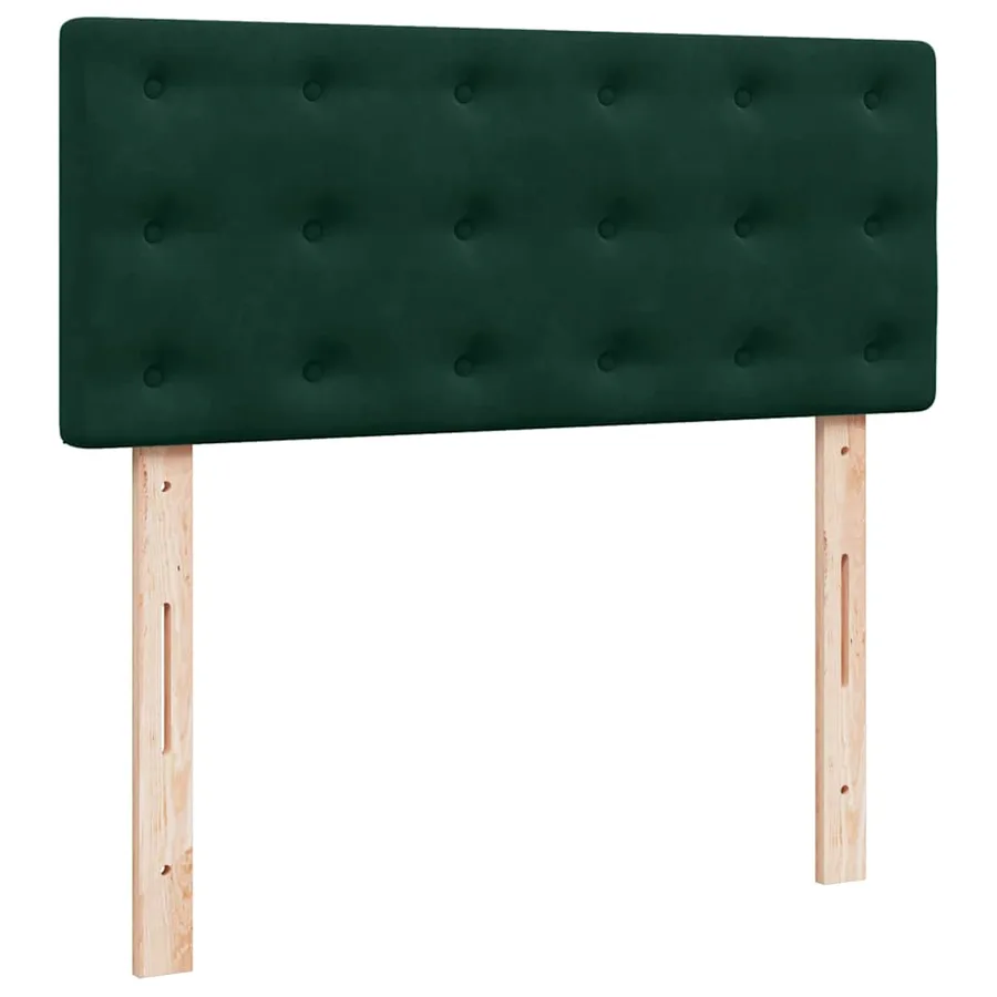 Sommier à lattes de lit avec matelas vert foncé 120x190 cm - 8