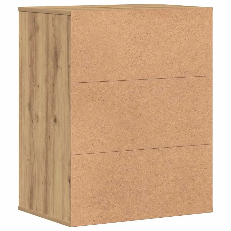 Commode d'angle chêne artisanal 60x41x76 cm bois d'ingénierie - 6