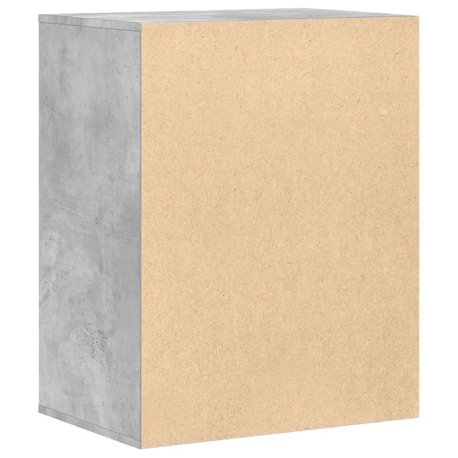Commode d'angle gris béton 60x41x76 cm bois d'ingénierie - 6