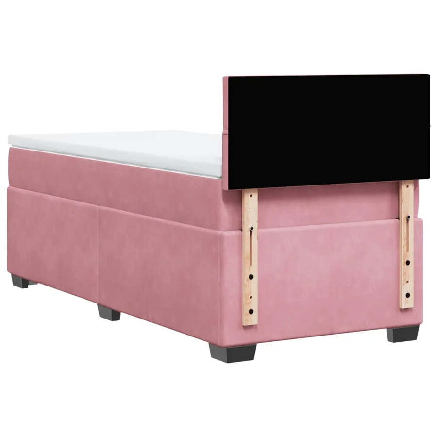 Sommier à lattes de lit avec matelas Rose 90x200 cm Velours - 10