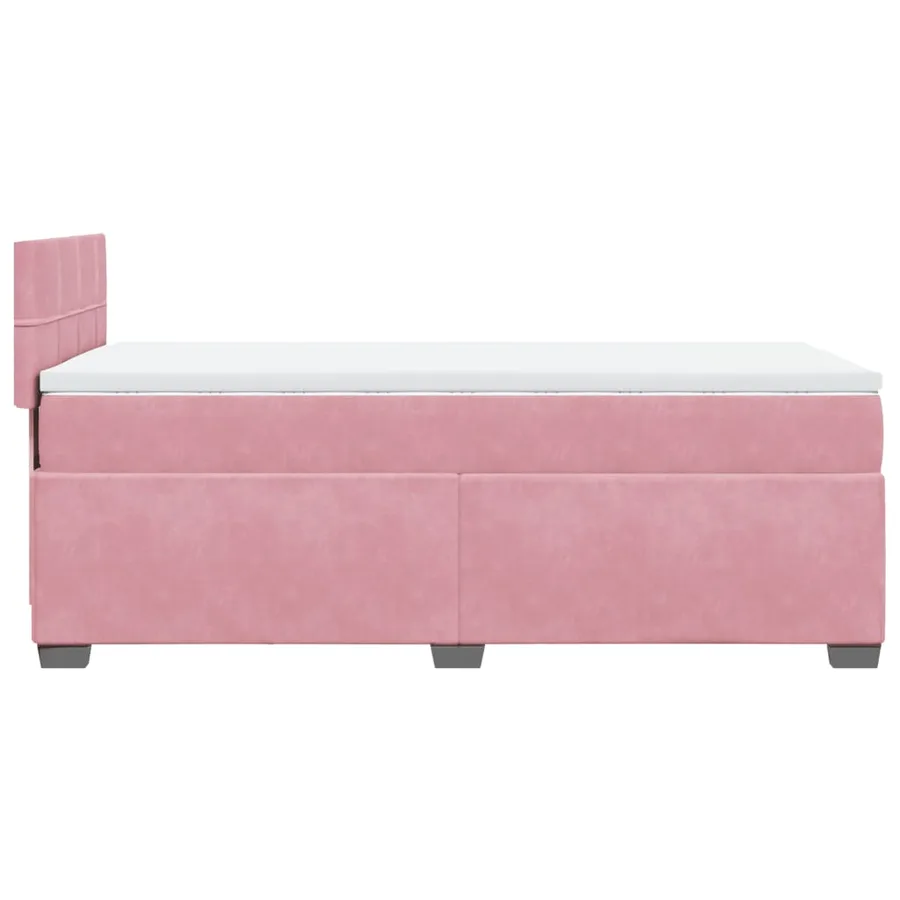 Sommier à lattes de lit avec matelas Rose 90x200 cm Velours - 9