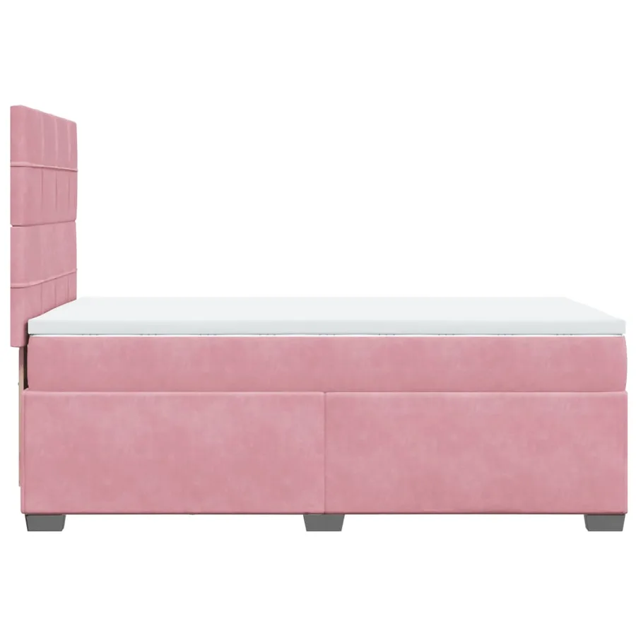 Sommier à lattes de lit avec matelas Rose 90x200 cm Velours - 11