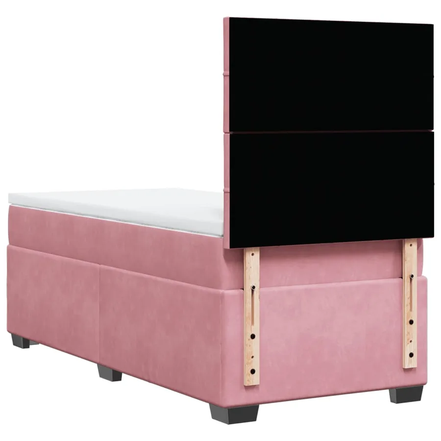 Sommier à lattes de lit avec matelas Rose 90x200 cm Velours - 12