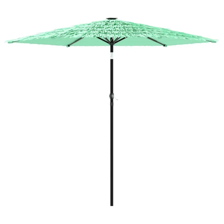 Parasol de jardin avec mât en acier vert 223x223x213 cm - 2