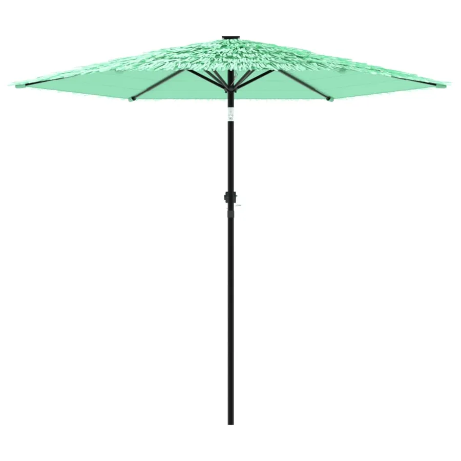 Parasol de jardin avec mât en acier vert 223x223x213 cm - 4