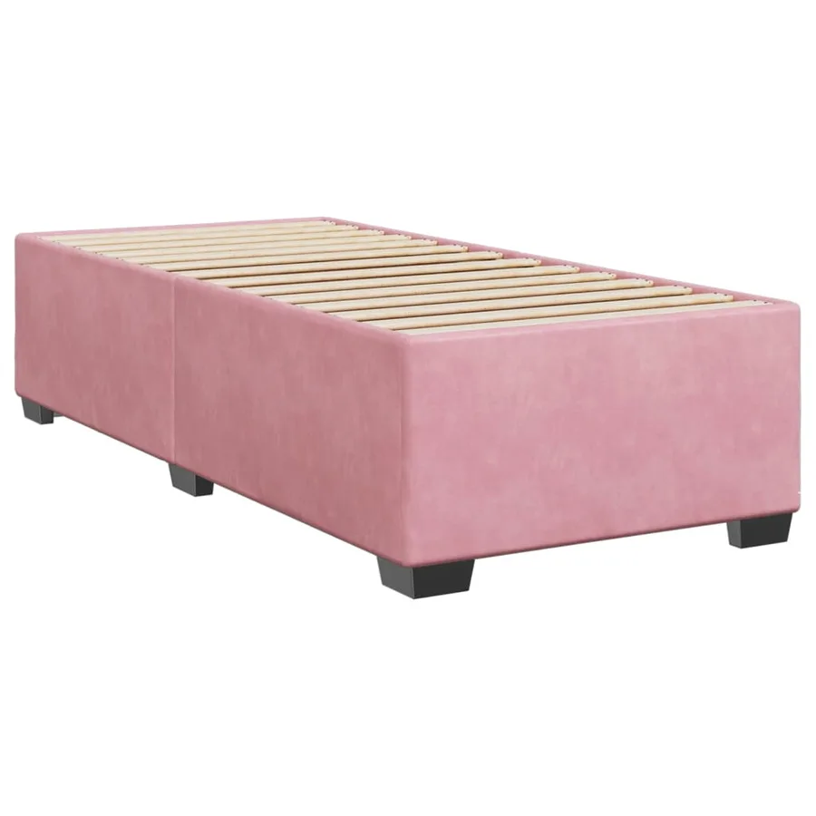 Sommier à lattes de lit avec matelas Rose 100x200 cm Velours - 10