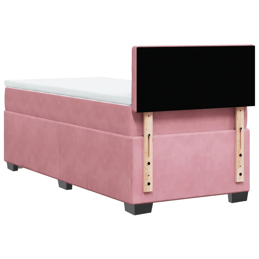 Sommier à lattes de lit avec matelas Rose 100x200 cm Velours - 8