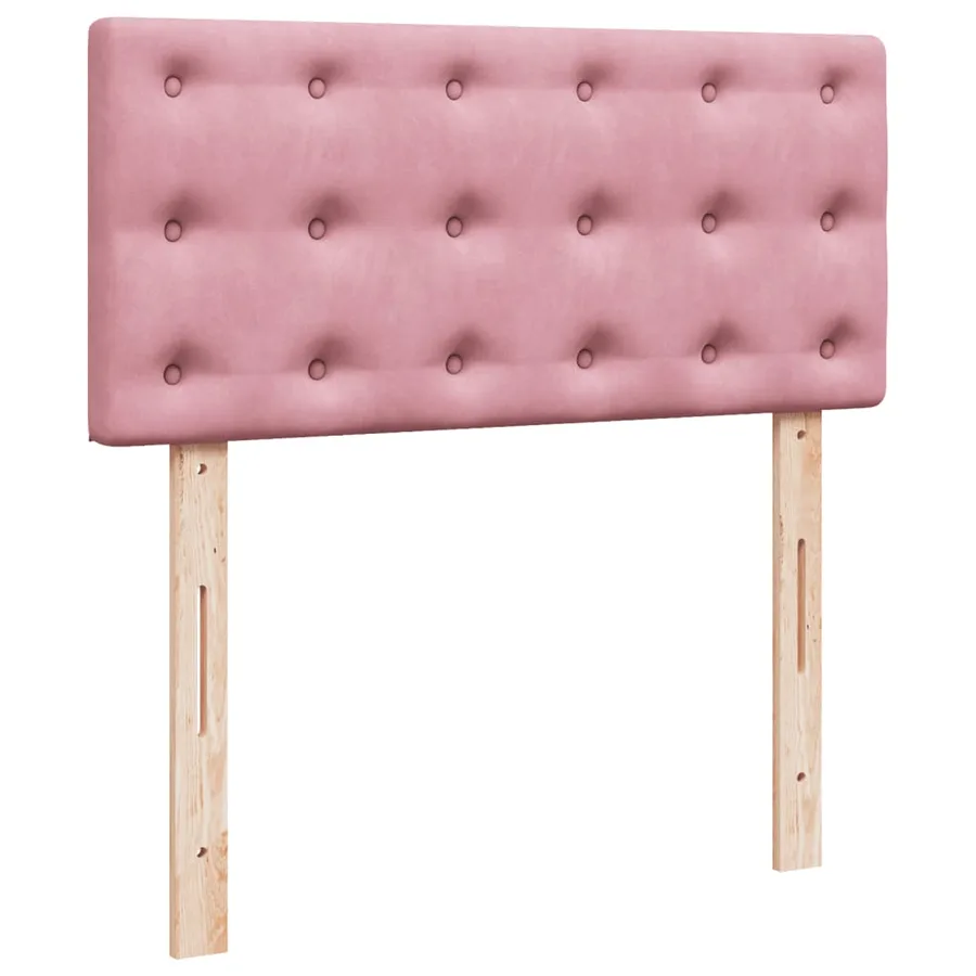 Sommier à lattes de lit avec matelas Rose 100x200 cm Velours - 9