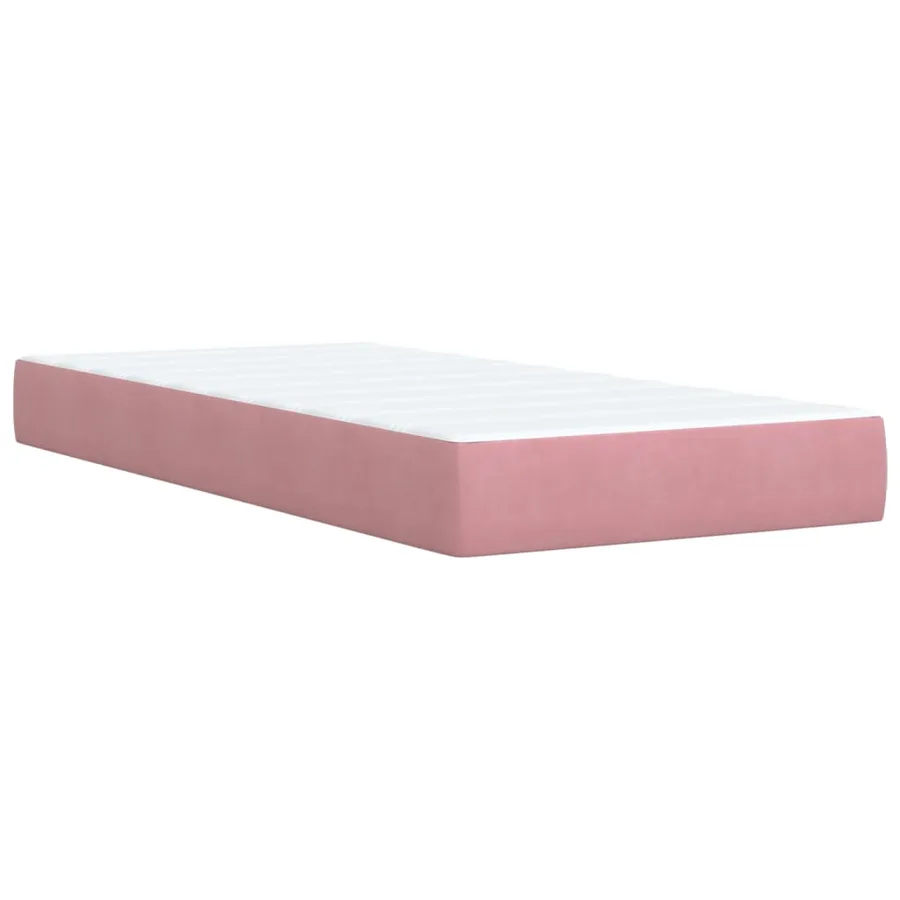 Sommier à lattes de lit avec matelas Rose 100x200 cm Velours - 6