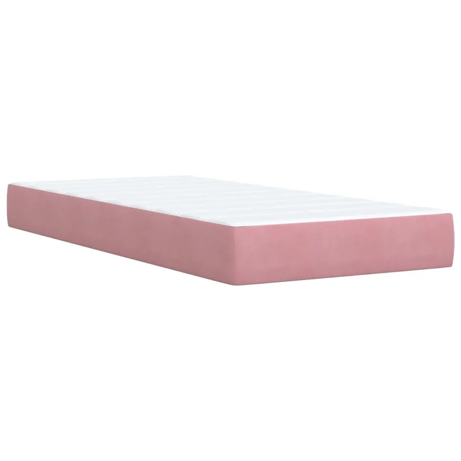 Sommier à lattes de lit avec matelas Rose 100x200 cm Velours - 12