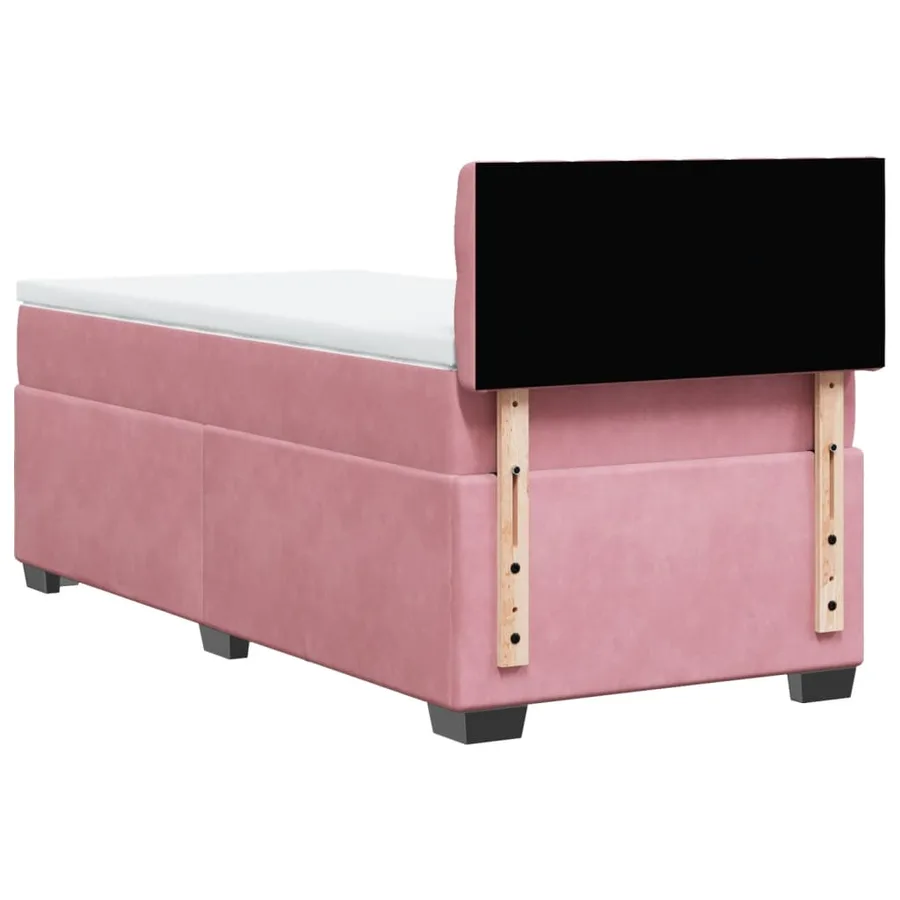 Sommier à lattes de lit avec matelas Rose 100x200 cm Velours - 8