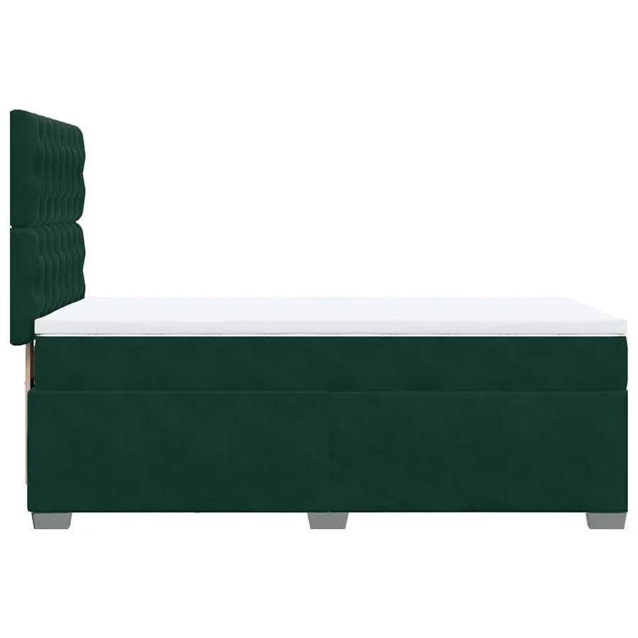Sommier à lattes de lit avec matelas Vert foncé 100x200 cm - 11