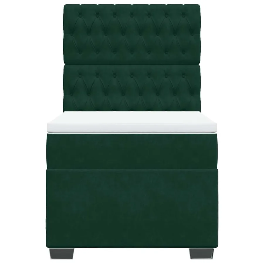 Sommier à lattes de lit avec matelas Vert foncé 100x200 cm - 6