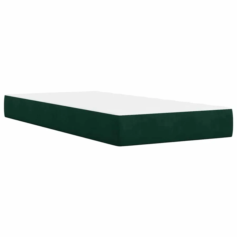 Sommier à lattes de lit avec matelas Vert foncé 100x200 cm - 9