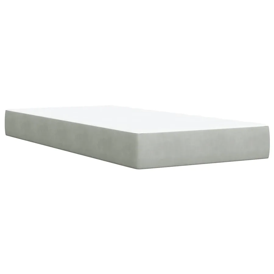 Sommier à lattes de lit et matelas Gris clair 100x200cm Velours - 6