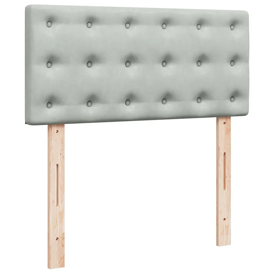 Sommier à lattes de lit et matelas Gris clair 100x200cm Velours - 8