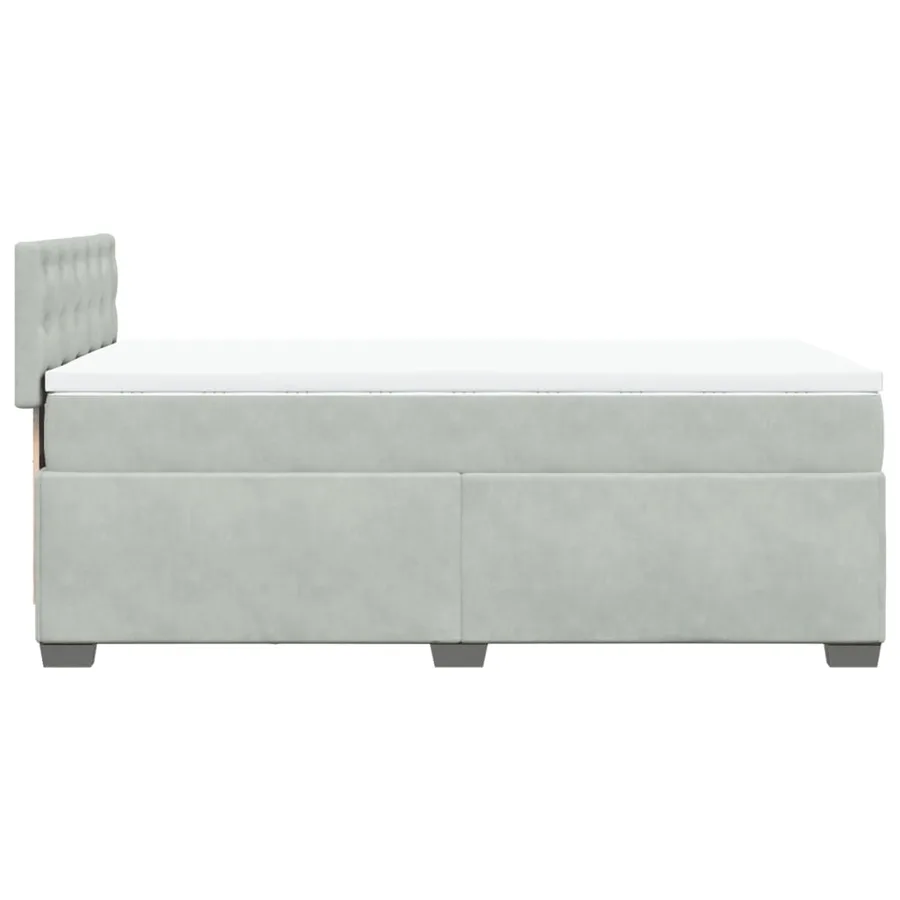 Sommier à lattes de lit et matelas Gris clair 100x200cm Velours - 9