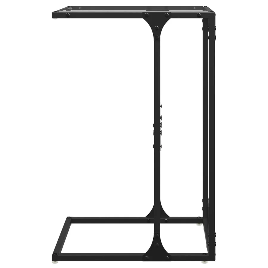Table d'appoint avec verre transparent 40x30x61,5 cm acier - 5