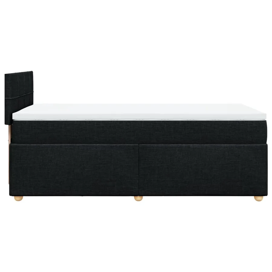 Sommier à lattes de lit et matelas Noir 80x200 cm Tissu - 5