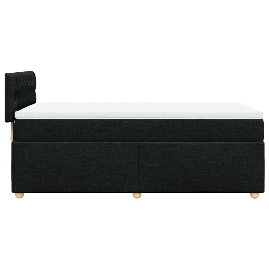 Sommier à lattes de lit et matelas Noir 80x200 cm Tissu - 7