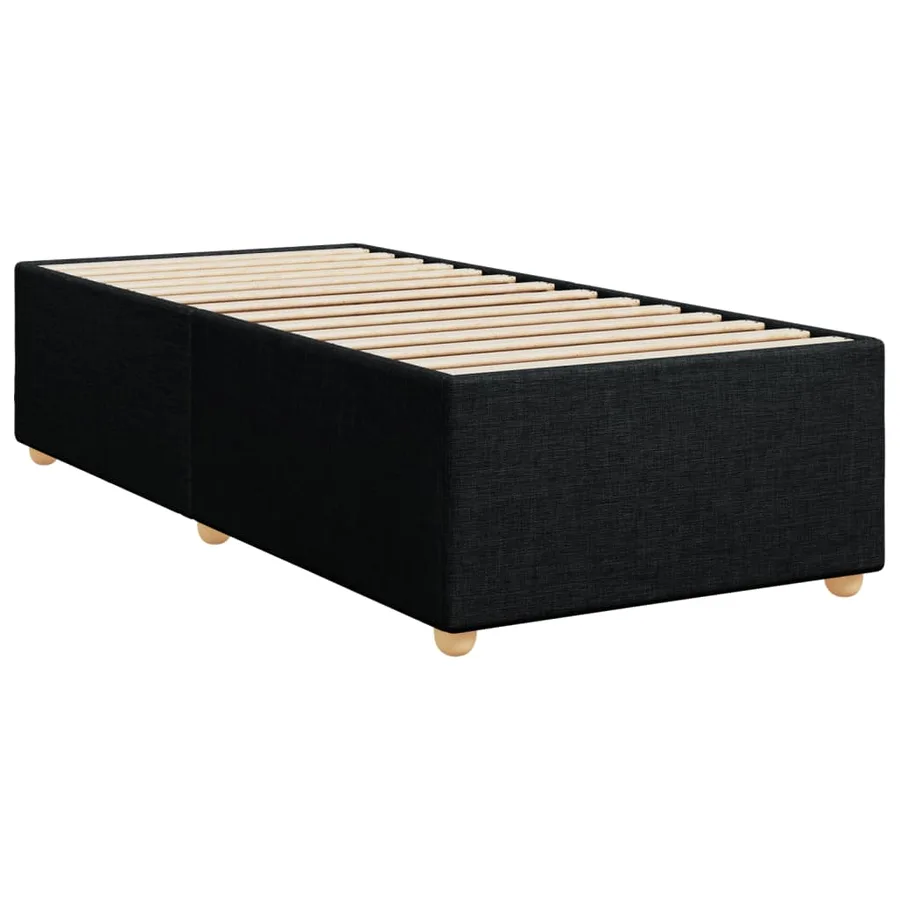 Sommier à lattes de lit et matelas Noir 80x200 cm Tissu - 9