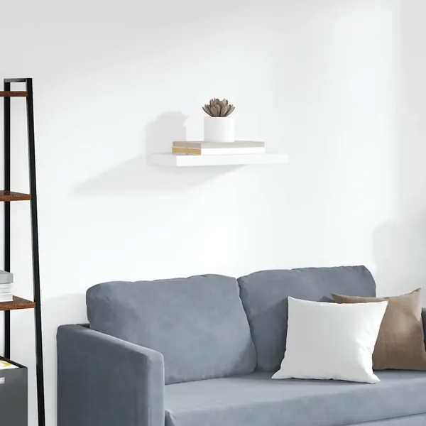 Étagère murale flottante blanc 50x23,5x3,8 cm MDF