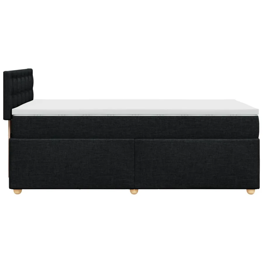Sommier à lattes de lit et matelas Noir 80x200 cm Tissu - 5