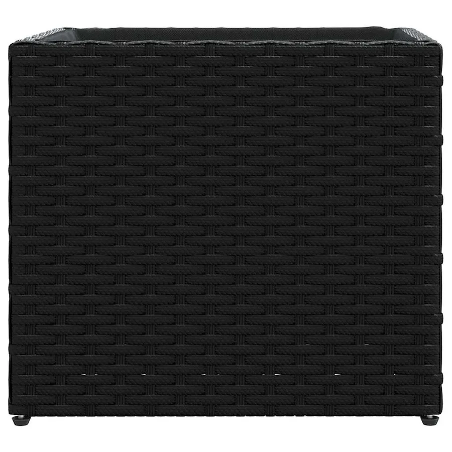 Jardinières 2 pcs noir 36x30x32 cm résine tressée - 6