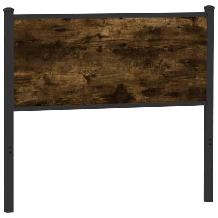 Tête de lit de remplacement chêne fumé 100 cm bois d'ingénierie et acier - 5