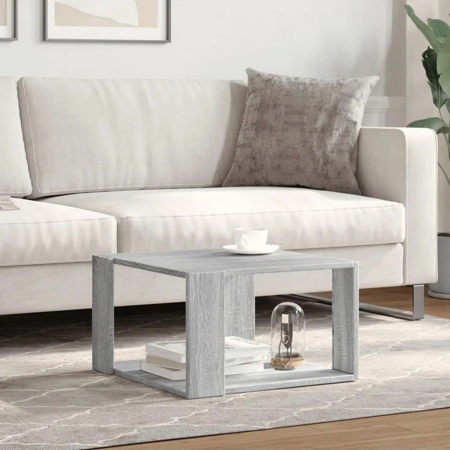 Table basse sonoma gris 51,5x51,5x30 cm bois d'ingénierie - 3