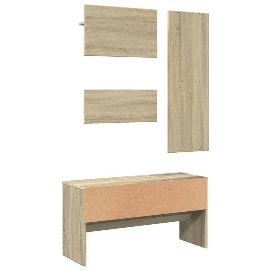 Ensemble de meubles de couloir 4 pcs chêne sonoma - 4