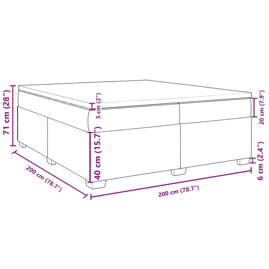 Sommier à lattes de lit avec matelas Blanc 200x200cm Similicuir - 12