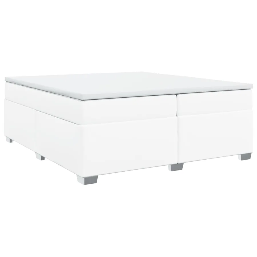 Sommier à lattes de lit avec matelas Blanc 200x200cm Similicuir - 2