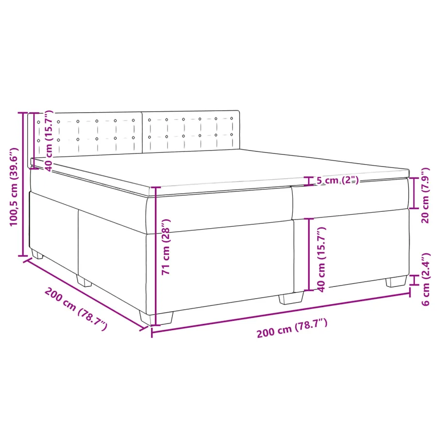 Sommier à lattes de lit avec matelas Blanc 200x200cm Similicuir - 13