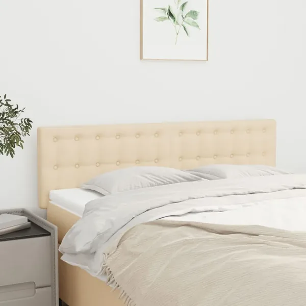 Têtes de lit Crème 144x5x78/88 cm Tissu