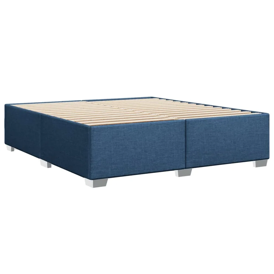 Cadre de lit sans matelas bleu 200x200 cm tissu - 6